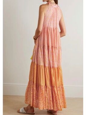 yvonne s hippy tiered printed cotton voile maxi dress Yvonne S Hippy Tiered Floral-print Cotton-voile Maxi Dress In Beige